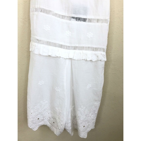 Topshop Women Eyelet Embroidered Lace Romper Sz 4 - Picture 5 of 6